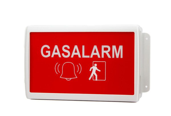 LED-Warnschild Gasalarm (Wandmontage)