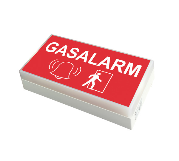 LED-Warnschild Gasalarm (Wandmontage)